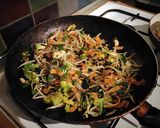 A picture of step 5 of Vickys Teriyaki Salmon Stir-Fry, GF DF EF SF NF.