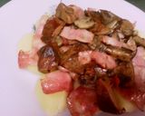 Foto del paso 4 de la receta Níscalos con patatas, bacon y bechamel