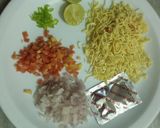 A picture of step 1 of Soupy noodles / noodles soup.