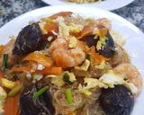 Hình bước làm 7 của món Miến Xào Tôm Nấm
