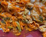 A picture of step 2 of Kimchi Fried Rice.