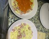 Foto del paso 3 de la receta: Tallarines con salchichas