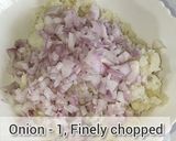A picture of step 1 of Aloo sandwich.