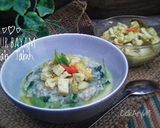 Foto langkah ke 5 dari resep Bubur Bayam Kuah Tahu.