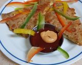 A picture of step 7 of Mexican chicken Quesadilla.