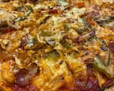 A picture of step 9 of Homemade Chicken and Bacon Pizza With Veggies.