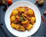 Foto langkah ke 4 dari resep Cumi dan Jagung Saus Padang.