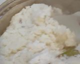 A picture of step 3 of Lemper Ayam - Steamed Glutinous Rice with Spiced Chicken Floss.
