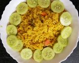 A picture of step 6 of Veg pulav (aloo bhat).