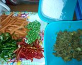A picture of step 2 of Shredded beef and veggies sauce.