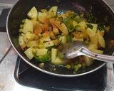 A picture of step 4 of SIMPLE and QUICK ALOO MATAR MASALA.