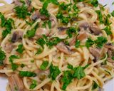 صورة لخطوة 8 من وصفة سباغيتي بالفطر والكريمة🍄🍄‍🟫