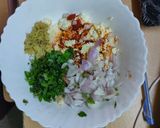 A picture of step 3 of Paneer Onion Paratha.