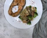 Gambar langkah 6 resipi Aglio Olio with Salmon.