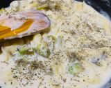 A picture of step 6 of Roasted Broccoli and Penne in Bechamel sauce.