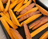 A picture of step 1 of Cajun Spiced Sweet Potatoes.