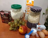 Barackos-szőlős, kakaós zabkuglóf recept fázis 1 fotója