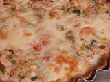 Tarta de pollo y puerro