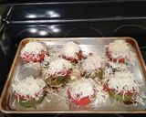 A picture of step 4 of Italian Style Meatloaf Pepper Rings.