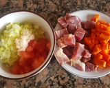 Foto del paso 1 de la receta: Guiso de arroz, arvejas y jamón crudo 👨‍🍳👨‍🍳