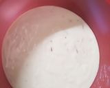 A picture of step 4 of Kulfi flavoured tres letches cake.