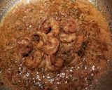 A picture of step 7 of Cajun Shrimp Sauce (over Steak).