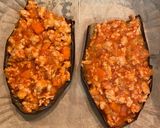 Foto del paso 5 de la receta Berenjenas rellenas de boloñesa en freidora de aire