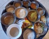 A picture of step 1 of Singhara flour Salam Pak.