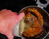 A picture of step 2 of Thai Red "Dragon" chicken soup.