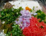 A picture of step 3 of Bhagar Veggies Appe.
