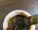 A picture of step 2 of Leftovers brownie/ chocolate cake shake.