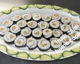 A picture of step 1 of 🐟🥒Salmon & Cucumber Sushi Rolls🐟🥒.