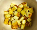 A picture of step 1 of Paneer Kulfa Saag Stir Fry.