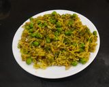 A picture of step 4 of Tricolour Pulav. 🇮🇳.