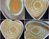 A picture of step 2 of Tricolour Marble Dhokla.