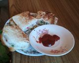 A picture of step 5 of Chicken pepper sandwich.