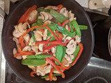 Butter chicken and Vegetable Noodles