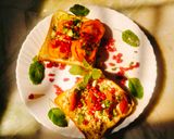A picture of step 7 of Cottage cheese toast (Tomato Basil cottage cheese Toast).