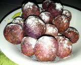 Foto langkah ke 3 dari resep Bola ubi ungu coklat.