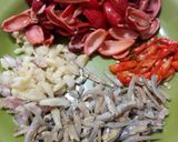 Foto langkah ke 1 dari resep Oseng Kulit Melinjo Campur Teri.