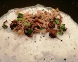 Hình bước làm 1 của món Bánh cuốn chà bông cá với chả cá thanh long