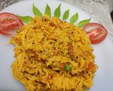 A picture of step 5 of Tomato Rice / Thakkali Sadam.