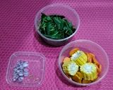 Foto langkah ke 1 dari resep Sayur Bening Bayam, Wortel, Jagung dan Labu.