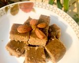 A picture of step 7 of Singhara Burfi.