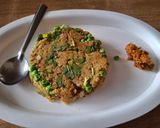 A picture of step 3 of Multigrain bread upma.