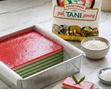 Foto langkah ke 6 dari resep Lapis daun pandan.