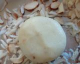 A picture of step 2 of Almond burfi Different colours and shapes of burfis.