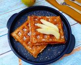 A picture of step 8 of Eggless Cinnamon Pear Waffles.