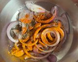 A picture of step 1 of Onion pakora (Monsoon special).