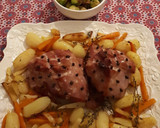 Foto del paso 10 de la receta: Jamón glaseado con miel al horno y verduras asadas